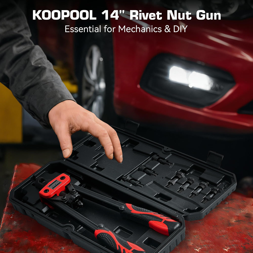 KOOPOOL blow‑molded case closed for secure transport and neat storage