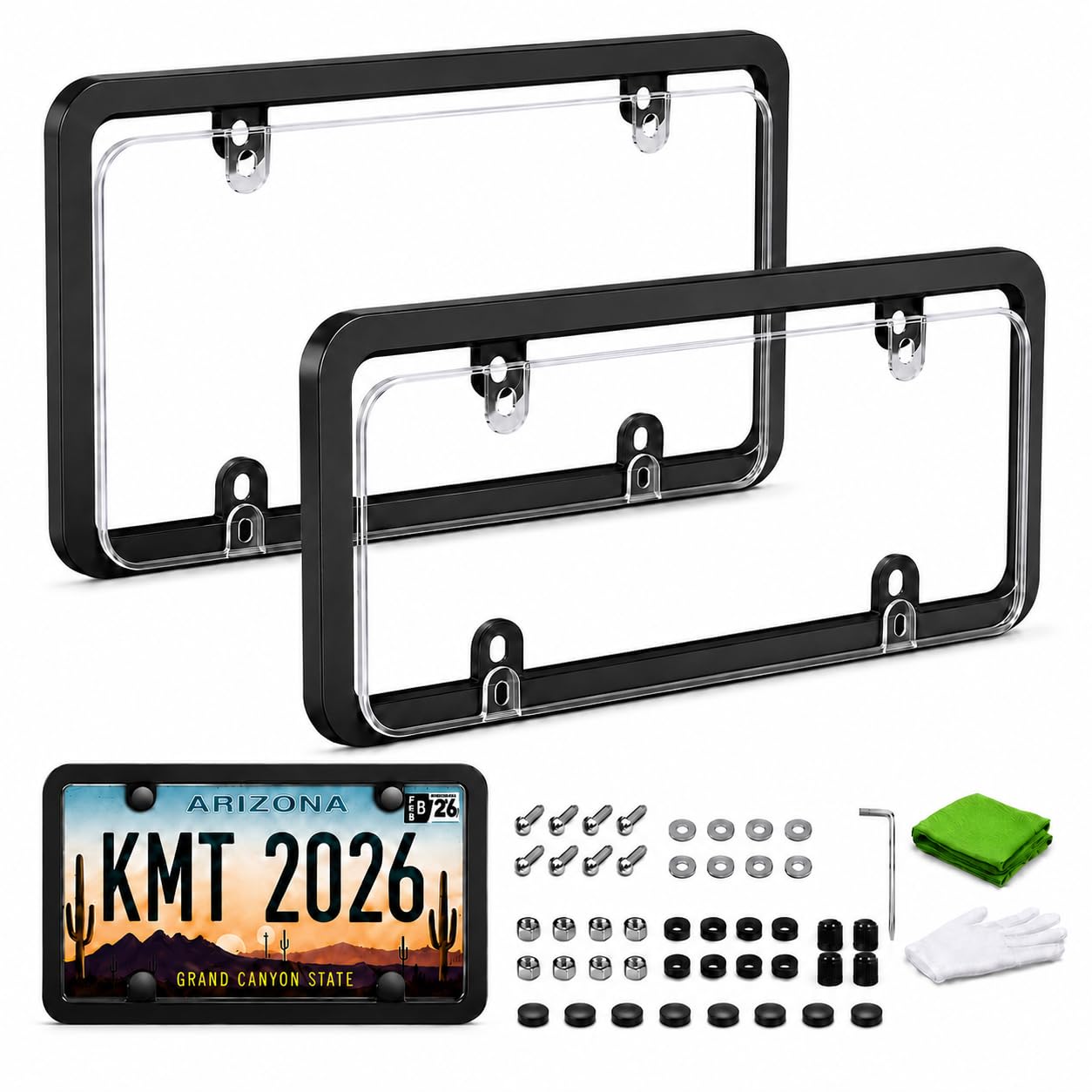 Kormat front view showing black frame and clear protector for clean protection