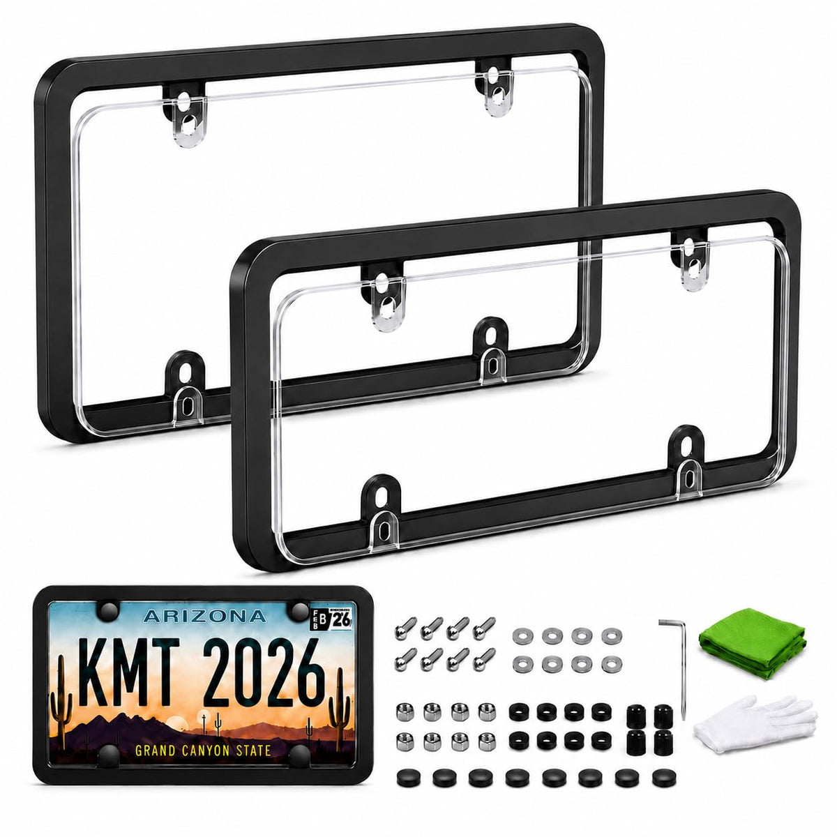 Kormat front view showing black frame and clear protector for clean protection