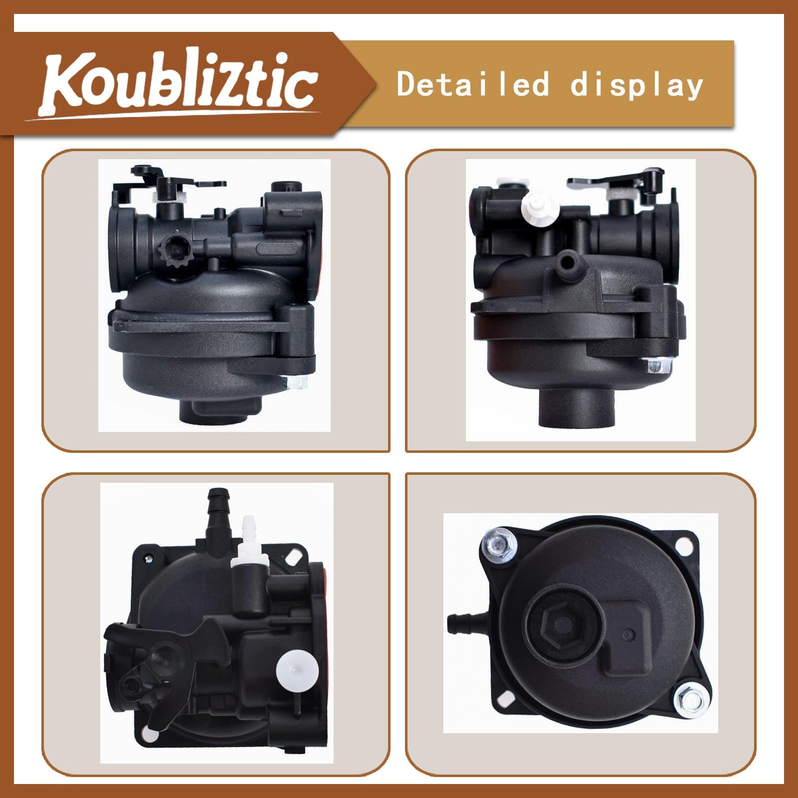 Koubliztic carburetor installed on mower engine restoring performance