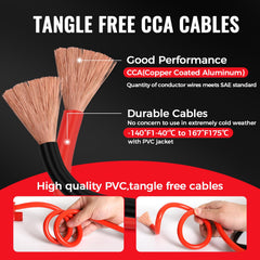 KOUPREY coiled cables illustrating 16 foot length and flexible handling benefit