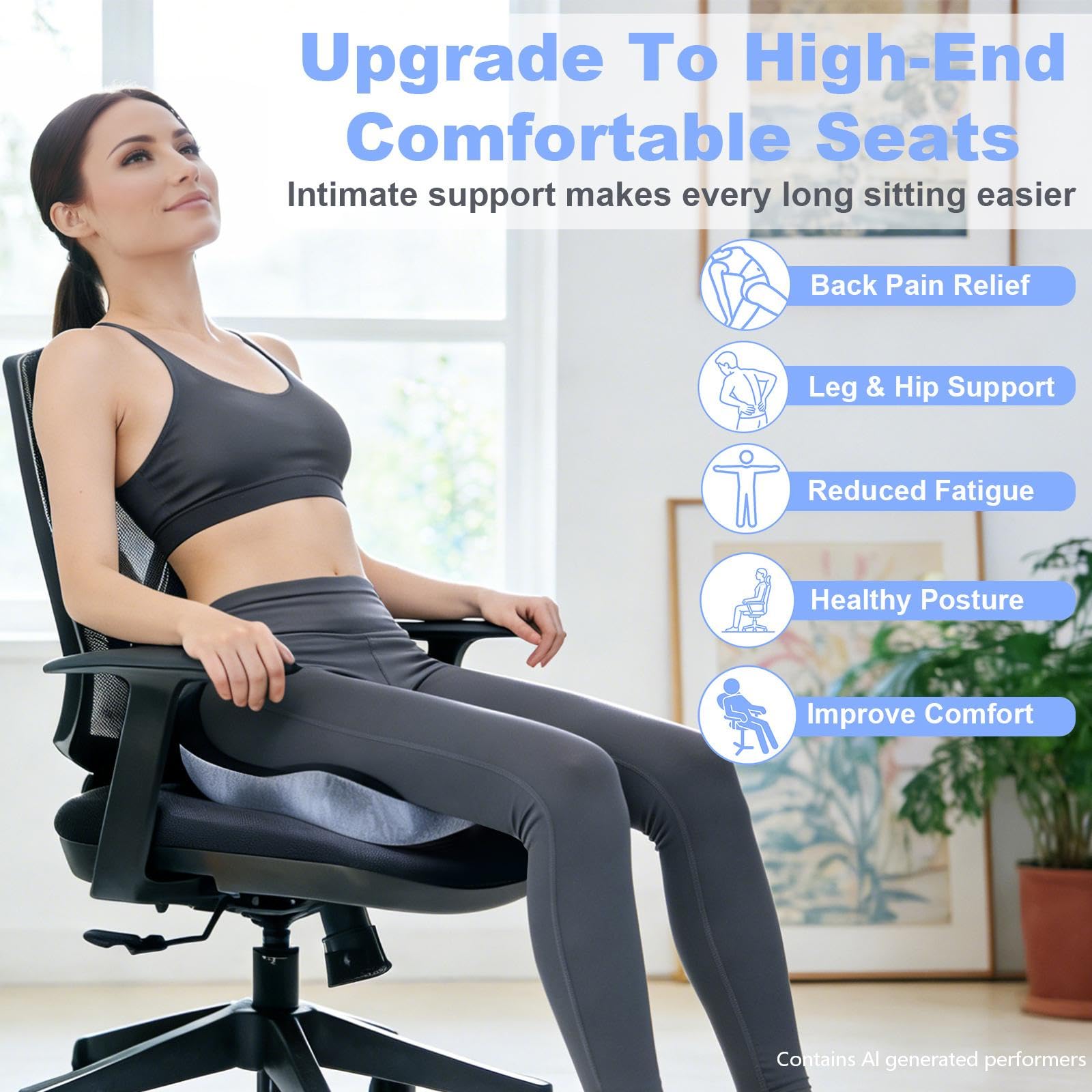 kowptyy installed on car driver seat improving long-drive comfort