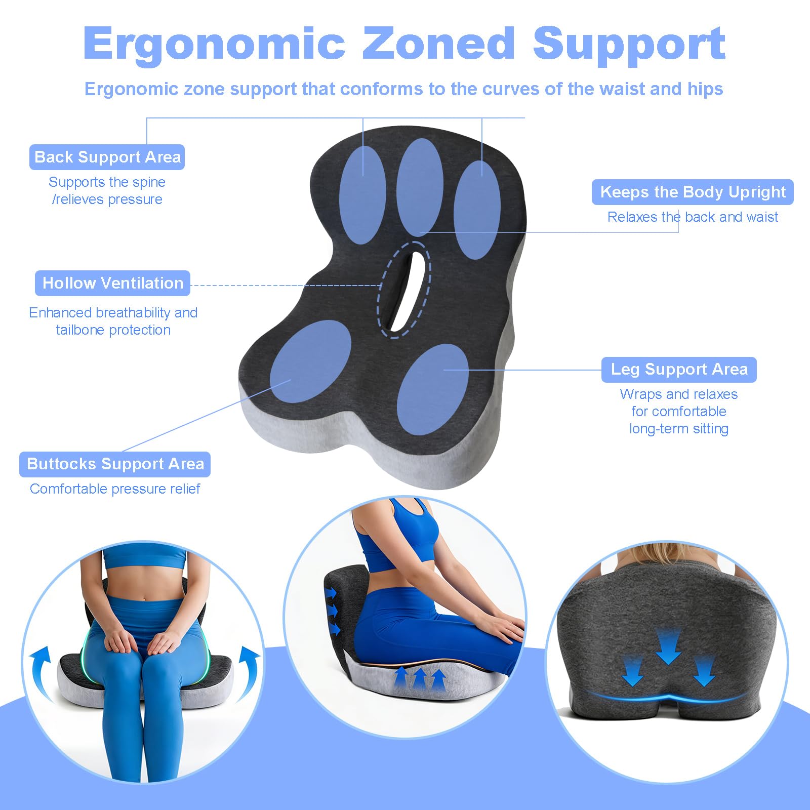 kowptyy anti-slip bottom detail ensuring stability on any seat