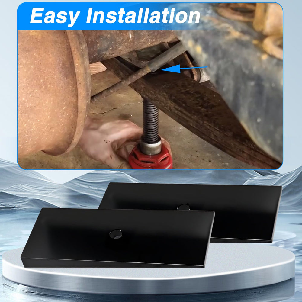 KPALAG shim installed under axle demonstrating corrected pinion angle and improved driveline alignment