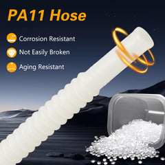 KPALAG textured PA11 hose detail showing flexibility and aging resistance