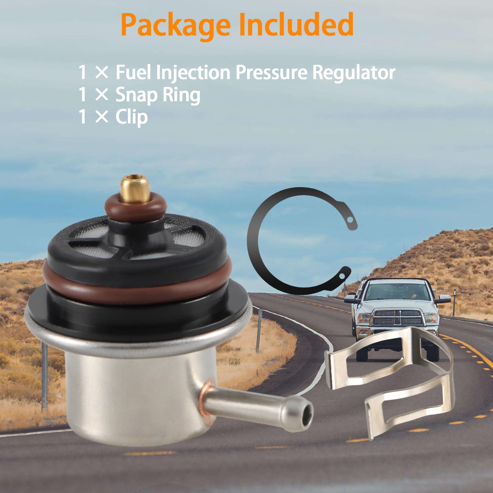 KPALAG package contents laid out to show regulator, ring and clip