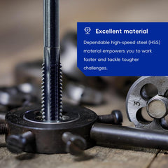 KPY in use cleaning an LS head bolt thread to prevent cross-threading benefit