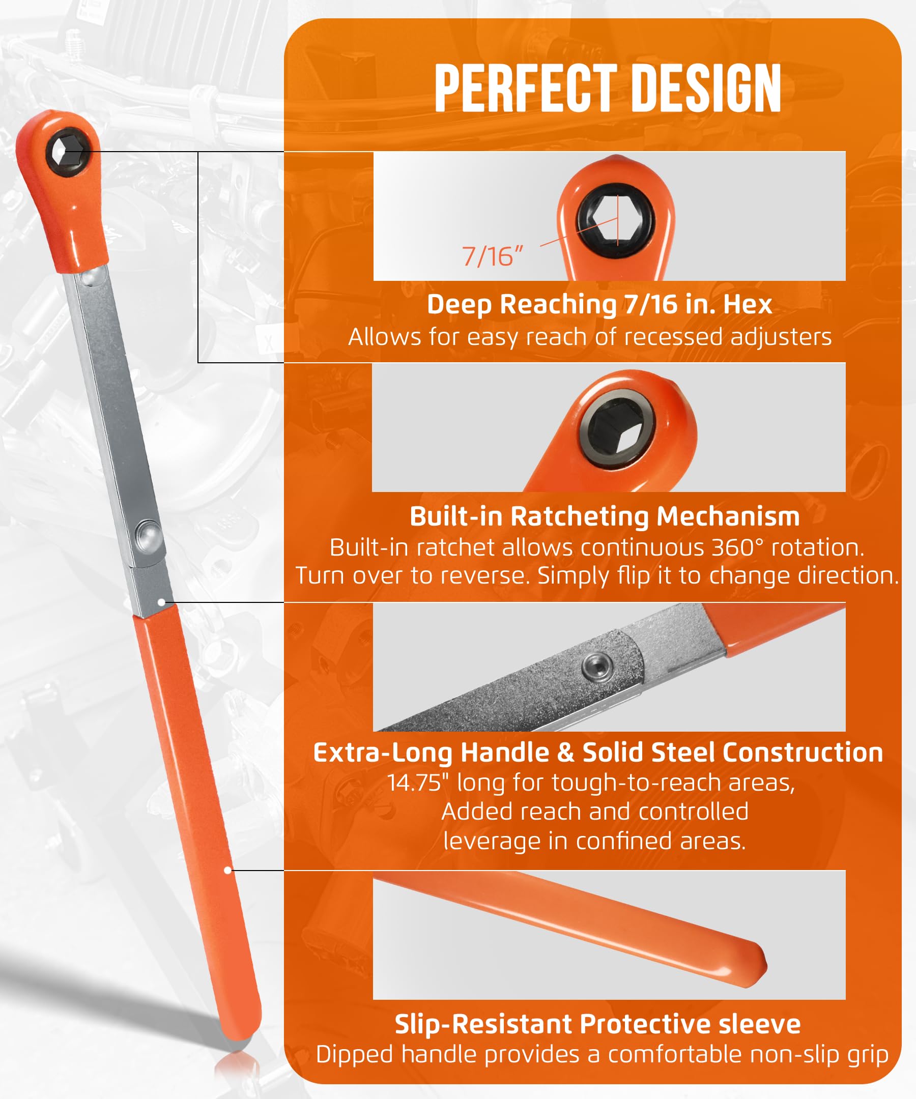 Krenlory wrench in use on a Haldex adjuster demonstrating easy field adjustments