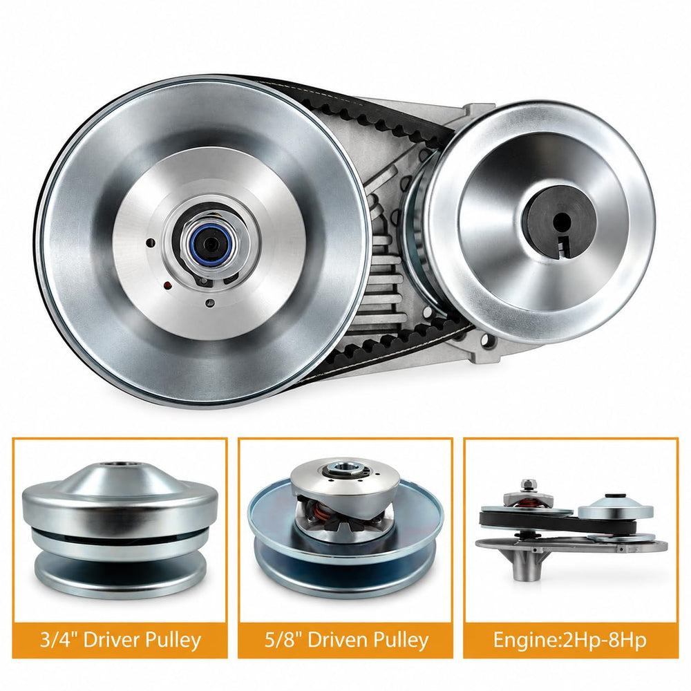 KRGUOD 5/8 inch driver pulley detail illustrating alternative pulley option for gearing