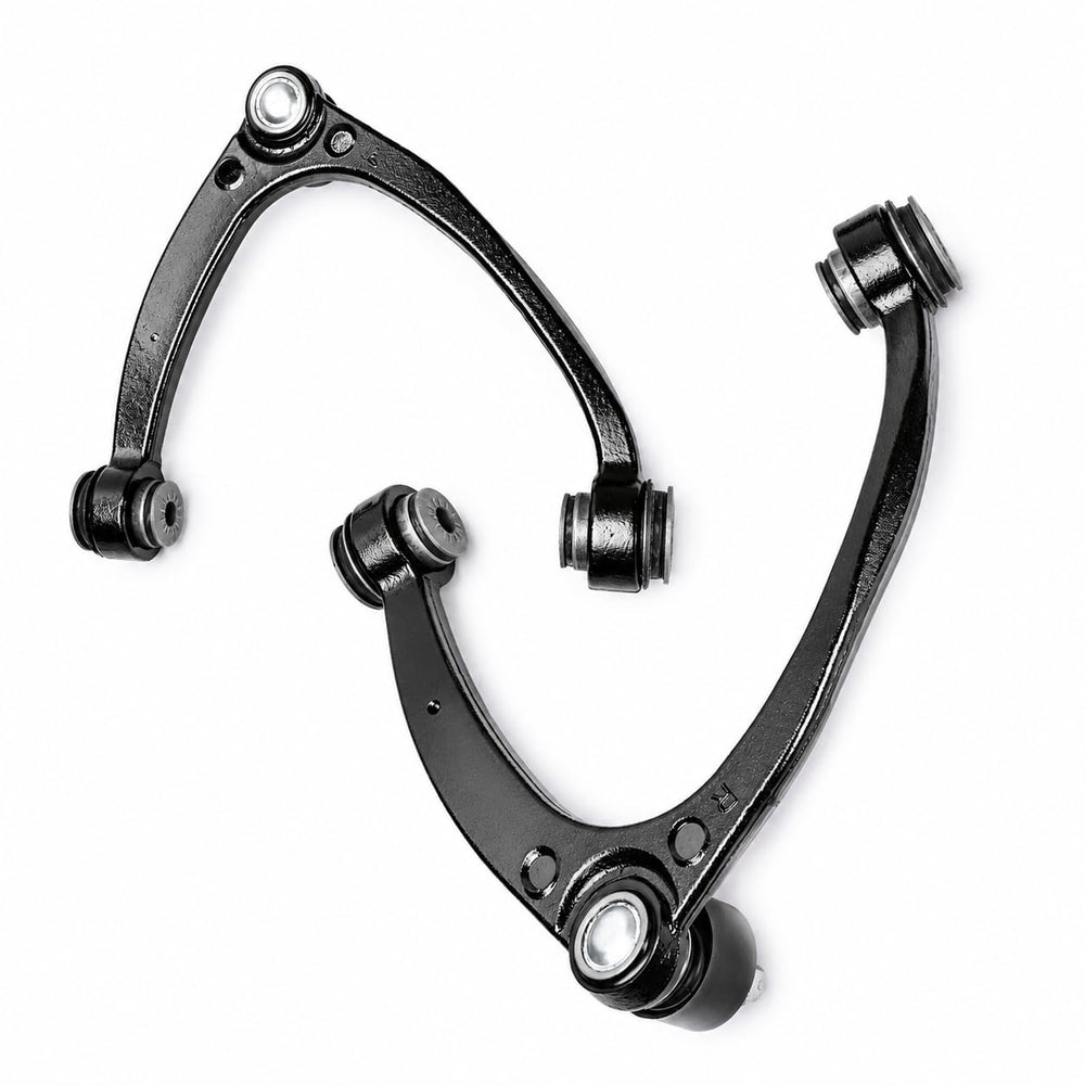 KRGUOD packaged control arms showing kit contents and fitment benefit