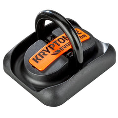 Kryptonite front view of anchor showing mounting plate and shackle for secure locking