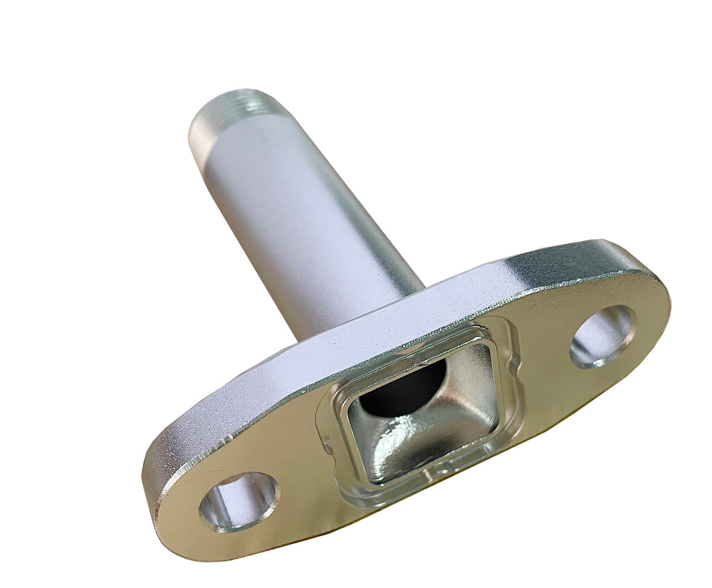KSJED adapter close-up of O-ring seat and anodized finish, leak prevention