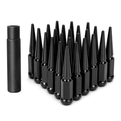 KSP PERFORMANCE front view of 24-piece lug nut set showing complete kit and socket key for secure installation