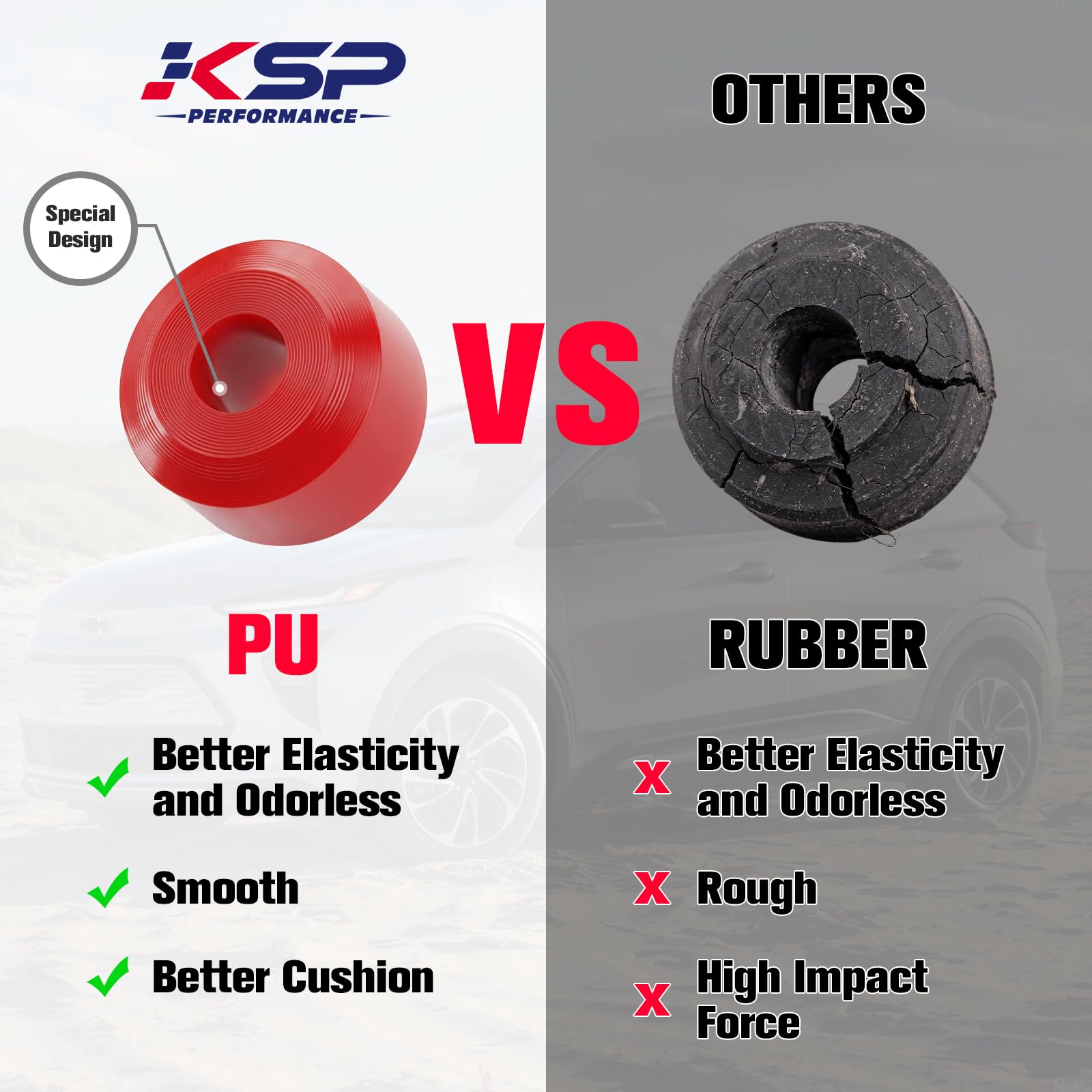 KSP PERFORMANCE product label with part numbers for easy fitment verification