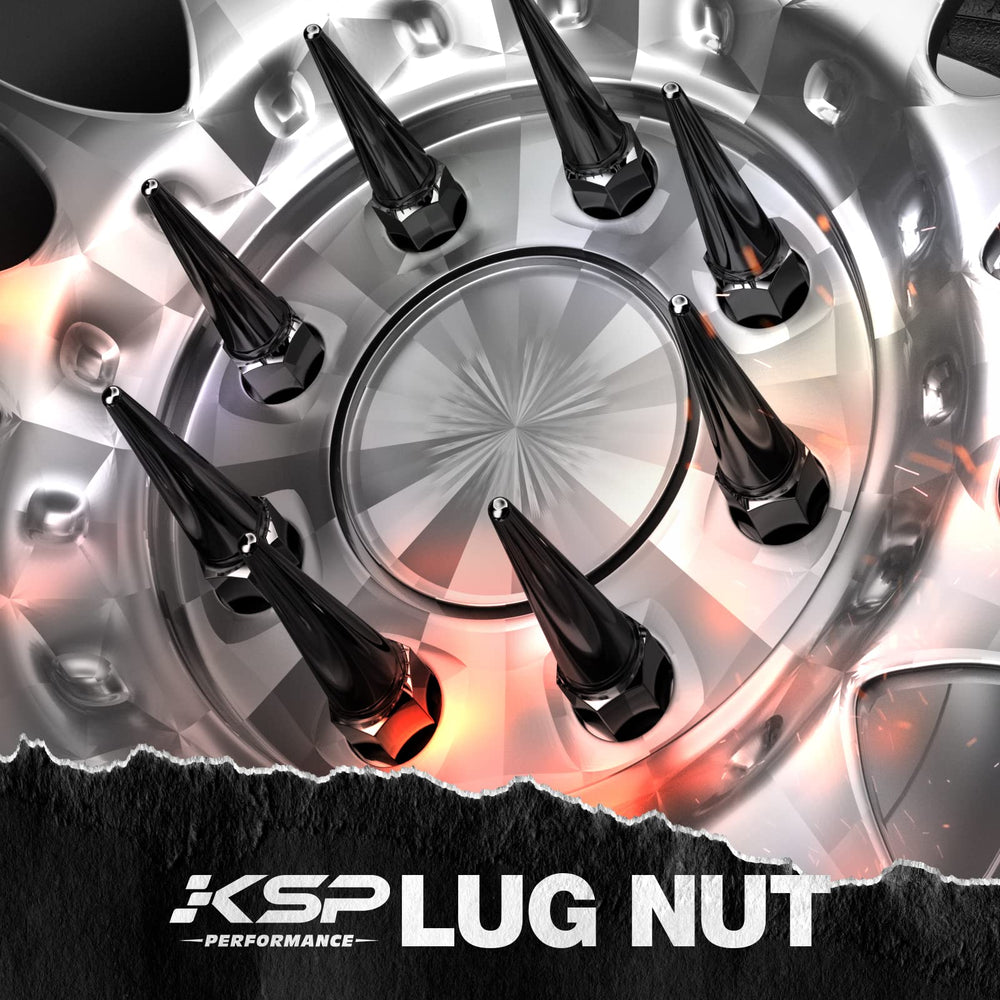 KSP PERFORMANCE lifestyle shot on truck wheel demonstrating rugged look and secure fit