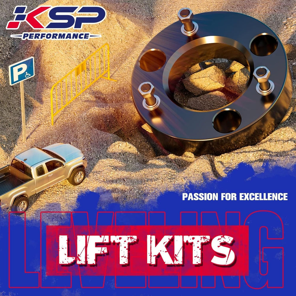 KSP PERFORMANCE boxed kit contents with spacers and bolts for quick install