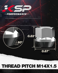 KSP PERFORMANCE close-up thread detail showing precise machining and reliable fit