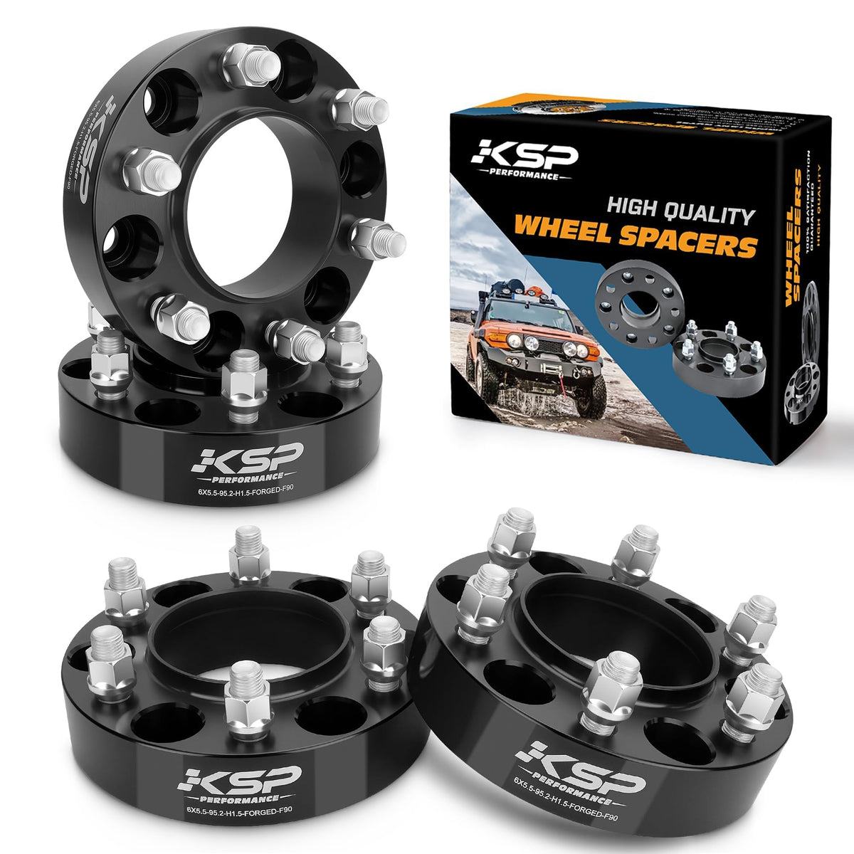 KSP PERFORMANCE front-mounted spacer showing fit and improved wheel clearance