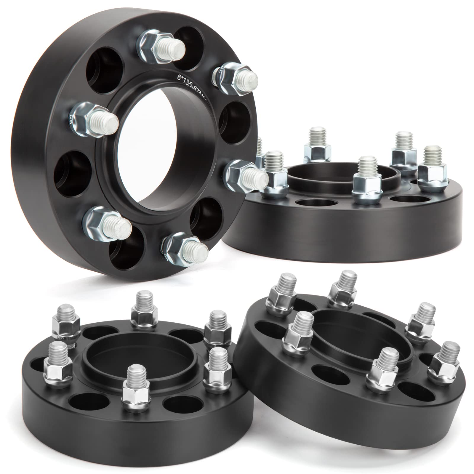 KSP PERFORMANCE front view of 1.5 inch spacers showing complete set and finish benefits stance