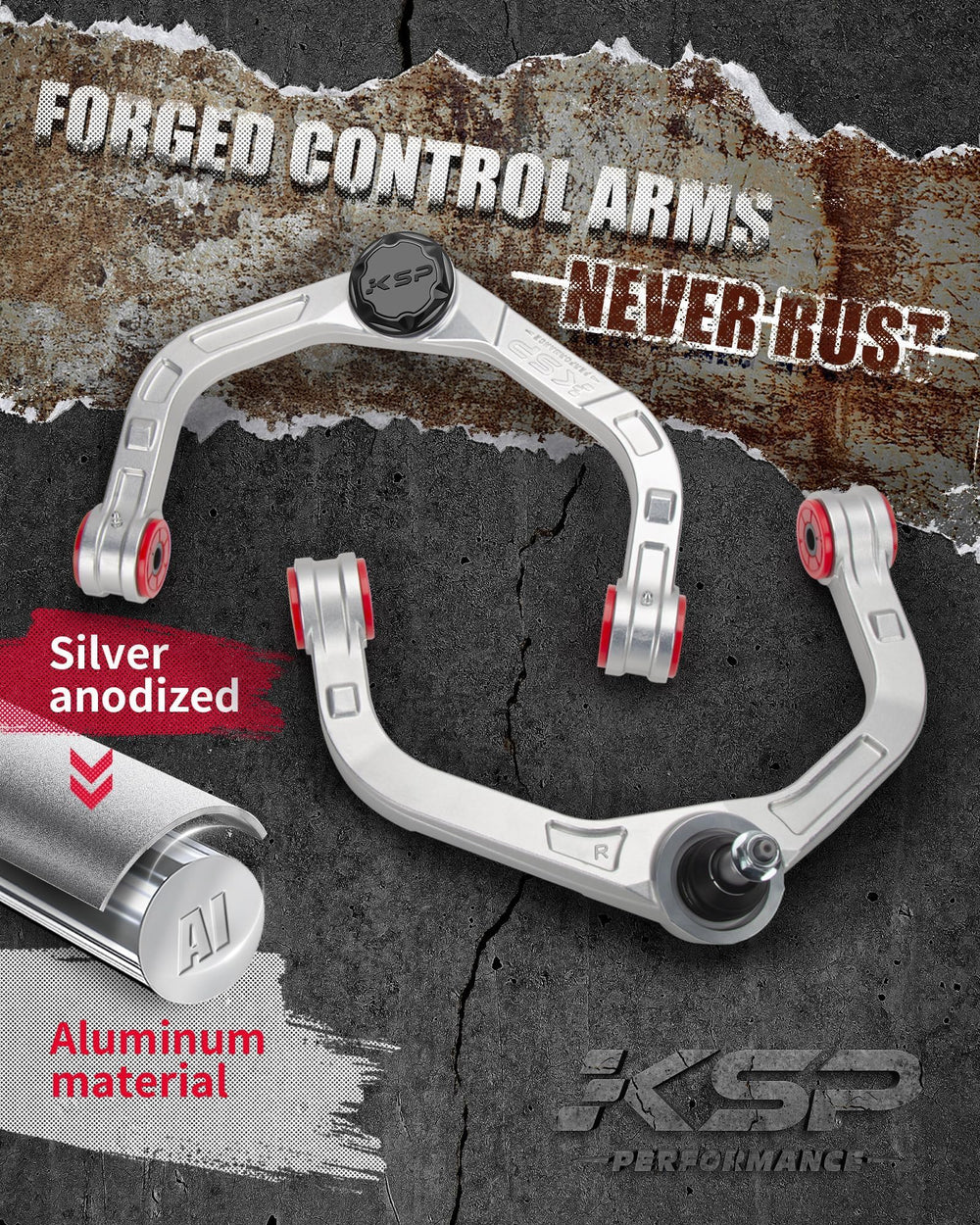 KSP PERFORMANCE installed on Ram 1500 front showing corrected steering geometry benefit