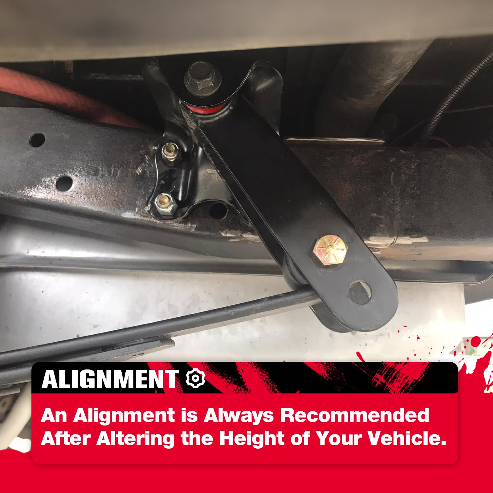 KSP PERFORMANCE installed on Silverado rear axle illustrating 1–2 inch drop and fitment