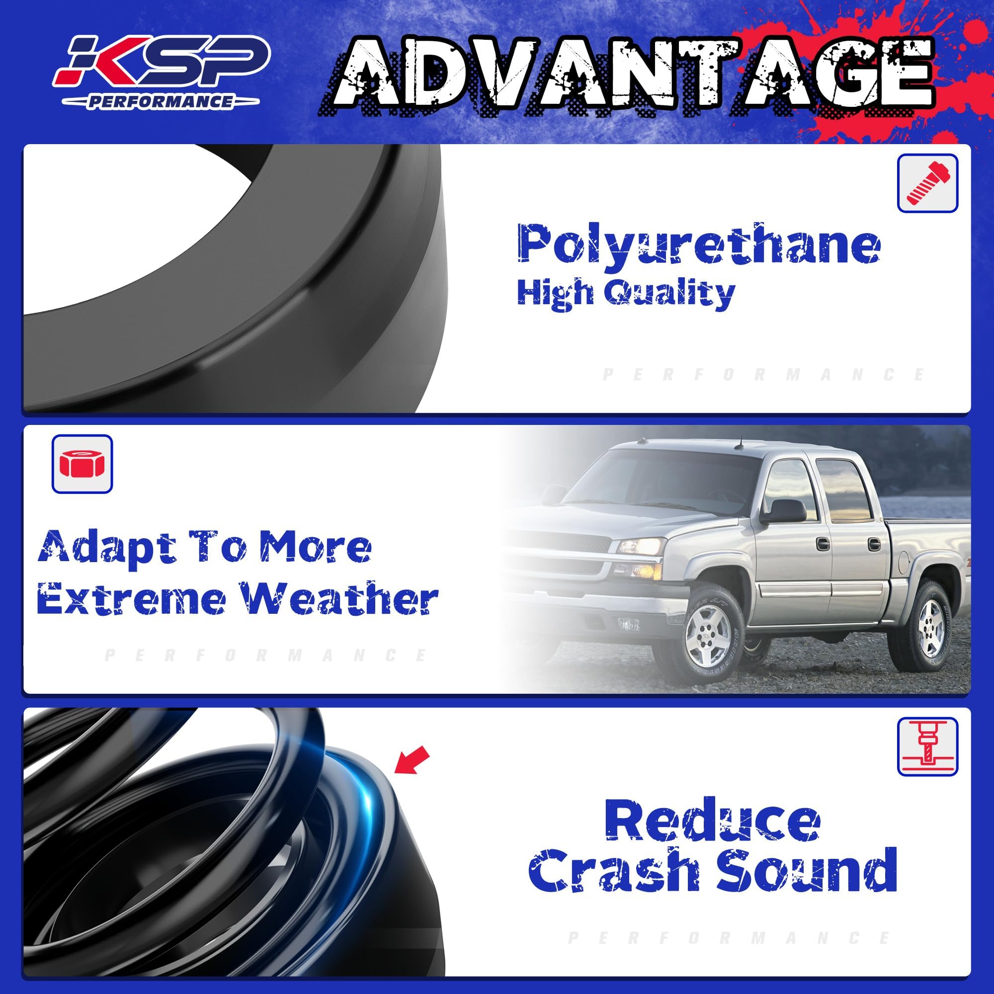 KSP PERFORMANCE installed on Silverado side profile demonstrating lifted stance and clearance