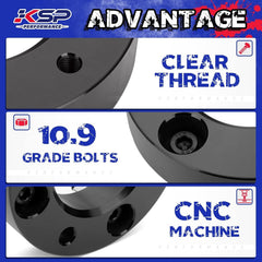KSP PERFORMANCE spacer mounted on strut demonstrating simple bolt-on installation benefit
