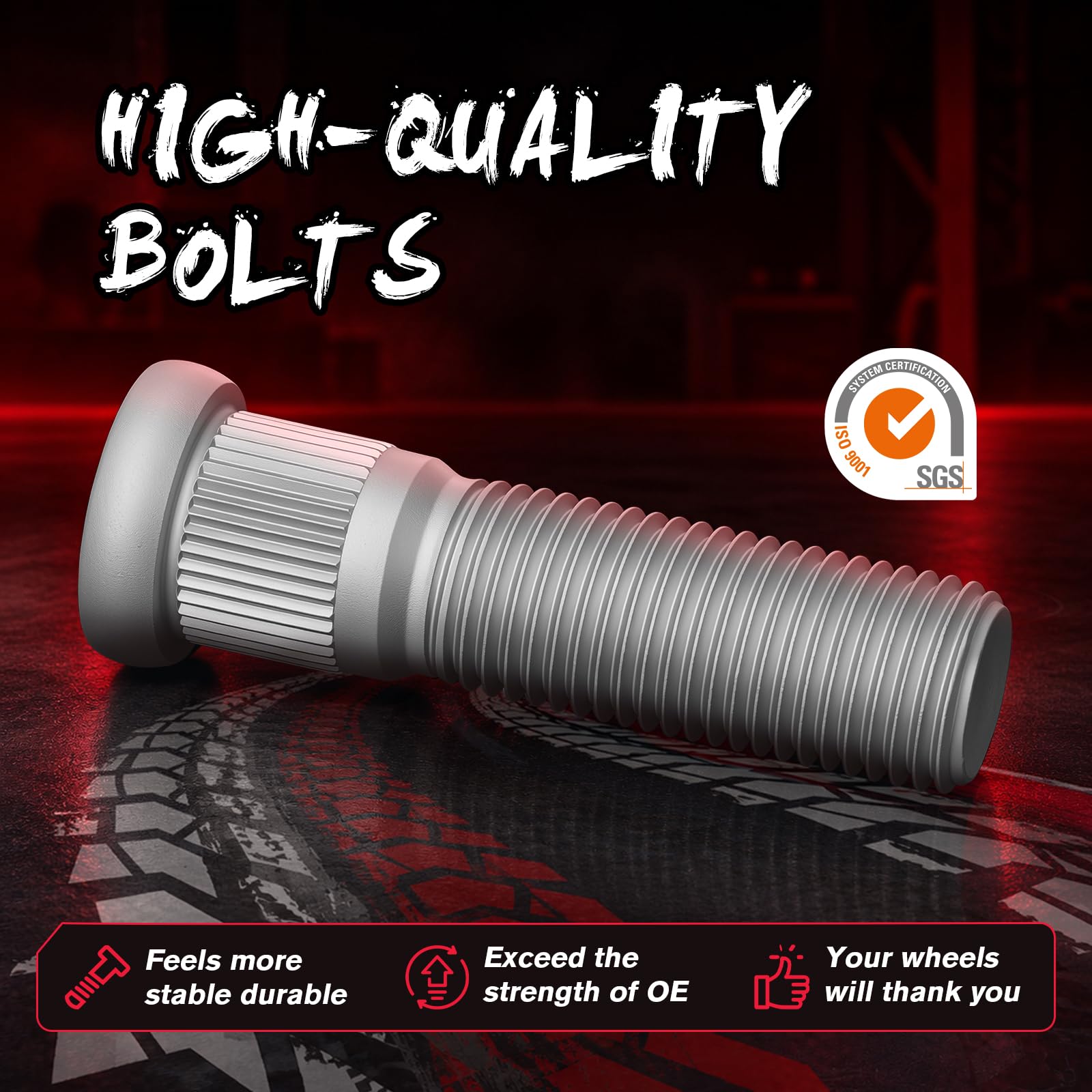 KSP PERFORMANCE kit components with 24 lug nuts for complete installation