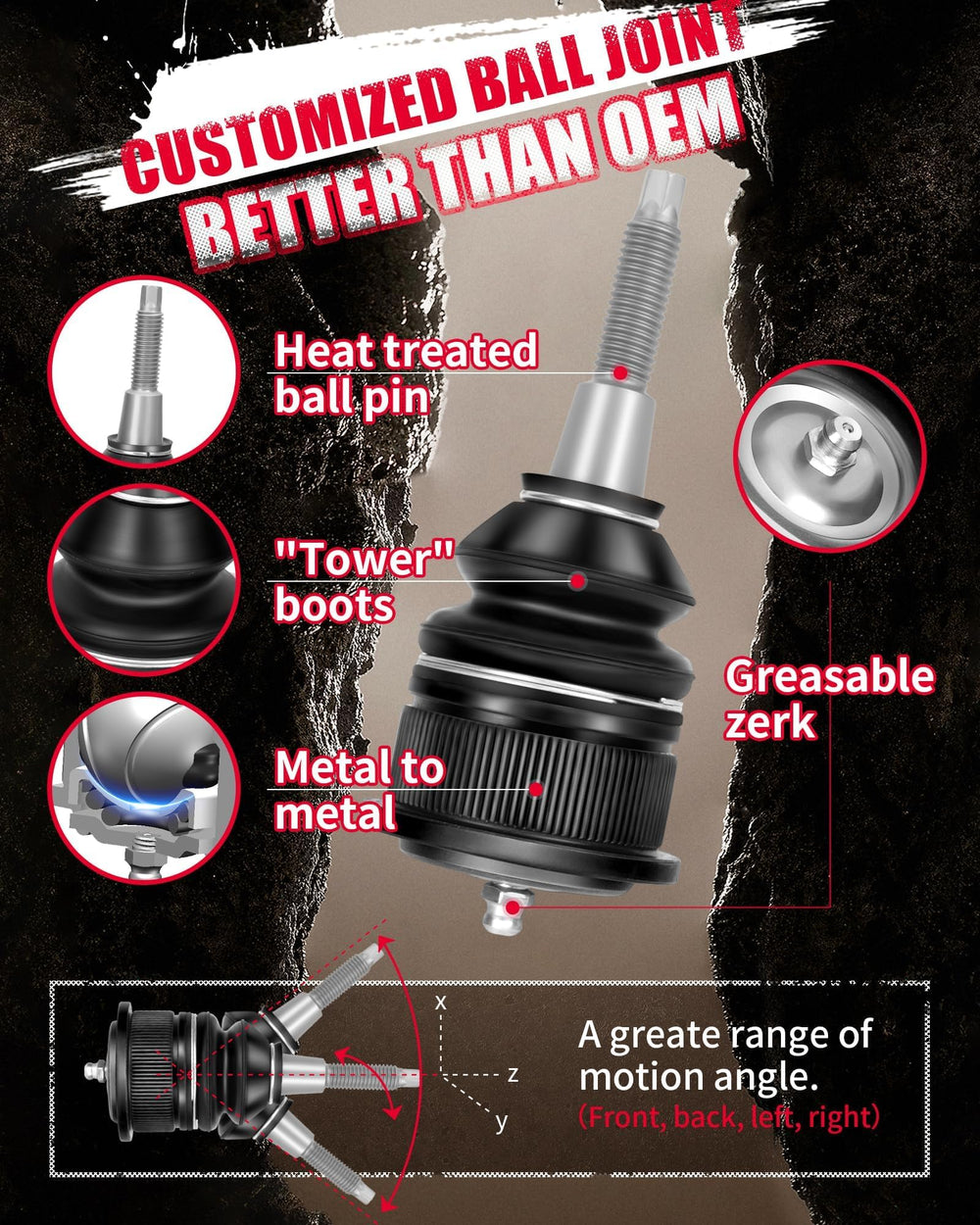 KSP PERFORMANCE size comparison with hand showing lightweight strength benefit