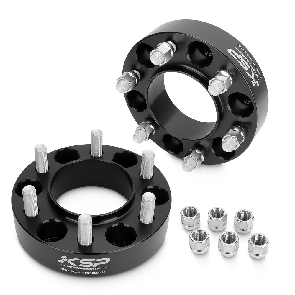 KSP PERFORMANCE spacer beside ruler showing exact 38.1mm thickness and scale