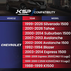 KSP PERFORMANCE side profile of 2-inch spacer highlighting thickness benefit