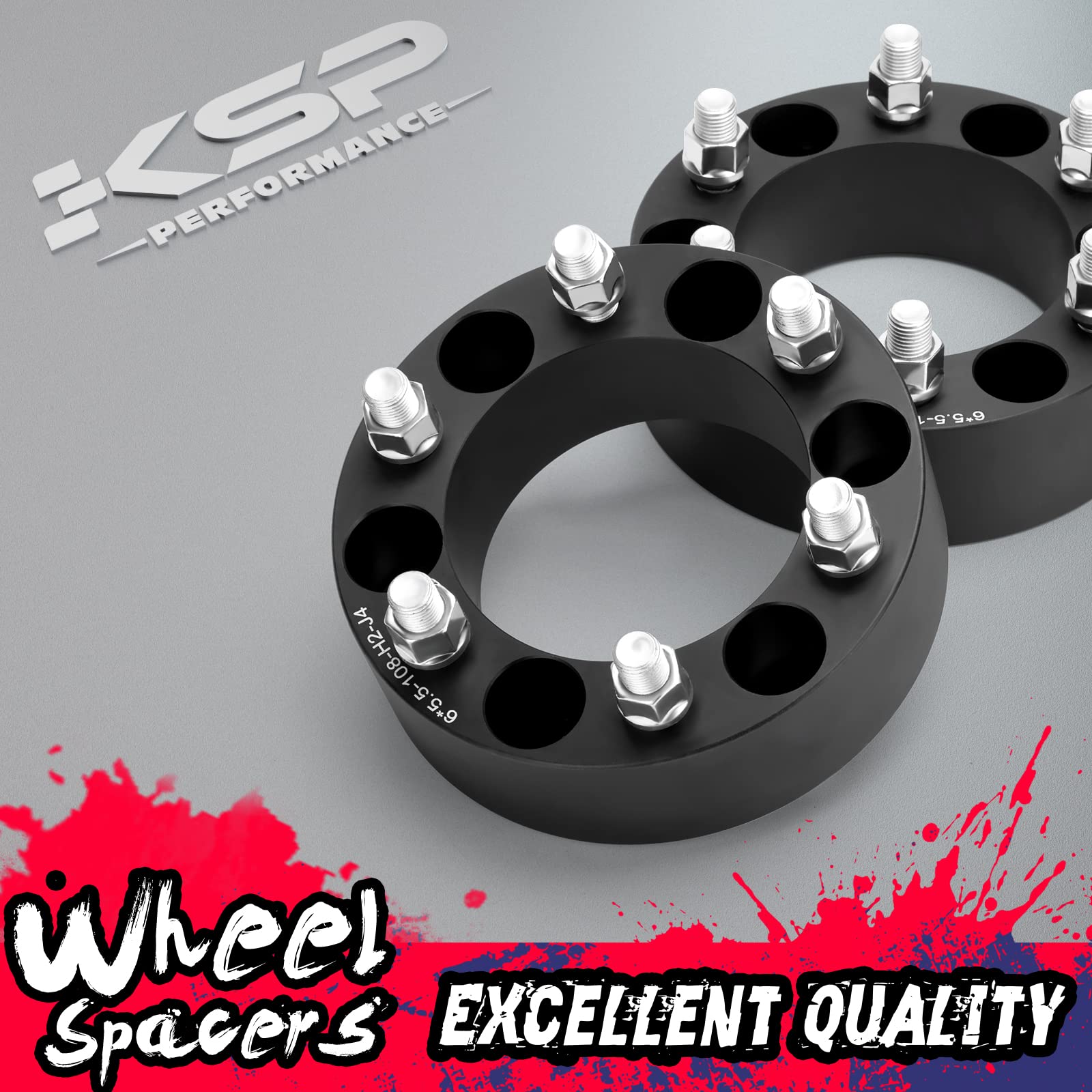 KSP PERFORMANCE spacer next to ruler showing 50mm depth for accurate sizing benefit