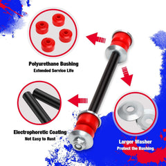 KSP PERFORMANCE side profile of stabilizer link emphasizing thick steel tube strength