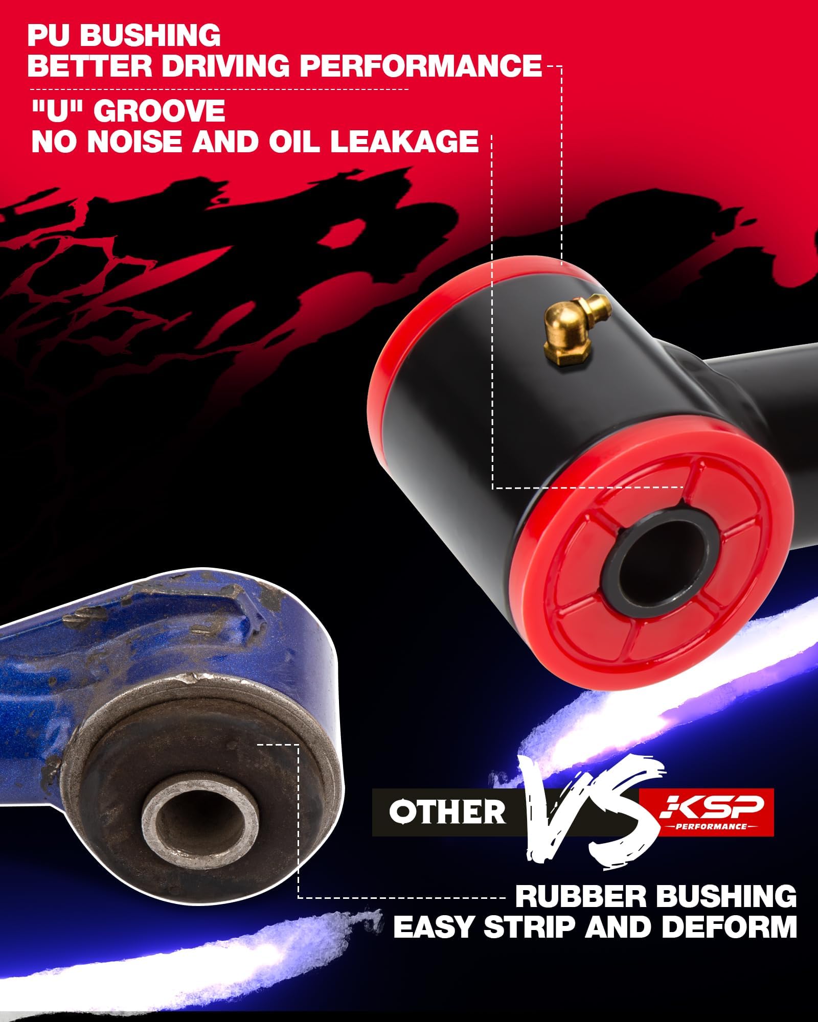 KSP PERFORMANCE textured CNC finish offering corrosion resistance and style