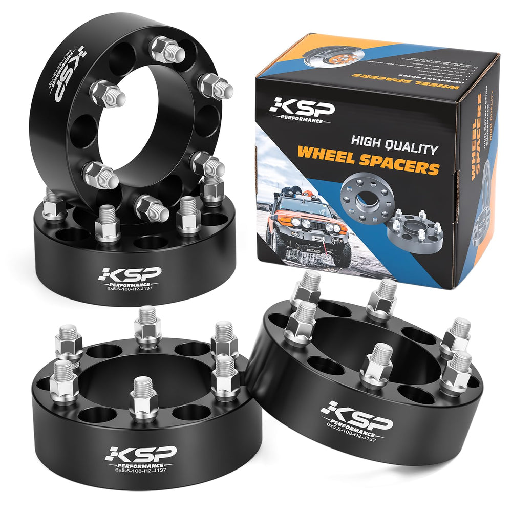 KSP PERFORMANCE front view of spacer set showing fitment and clean finish benefit