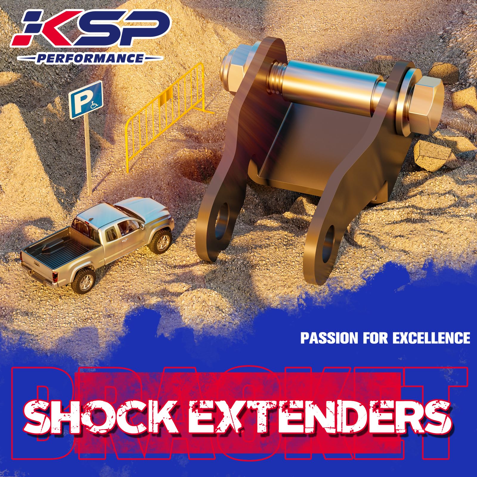 KSP PERFORMANCE installed on truck rear showing lowered ride and proper angle