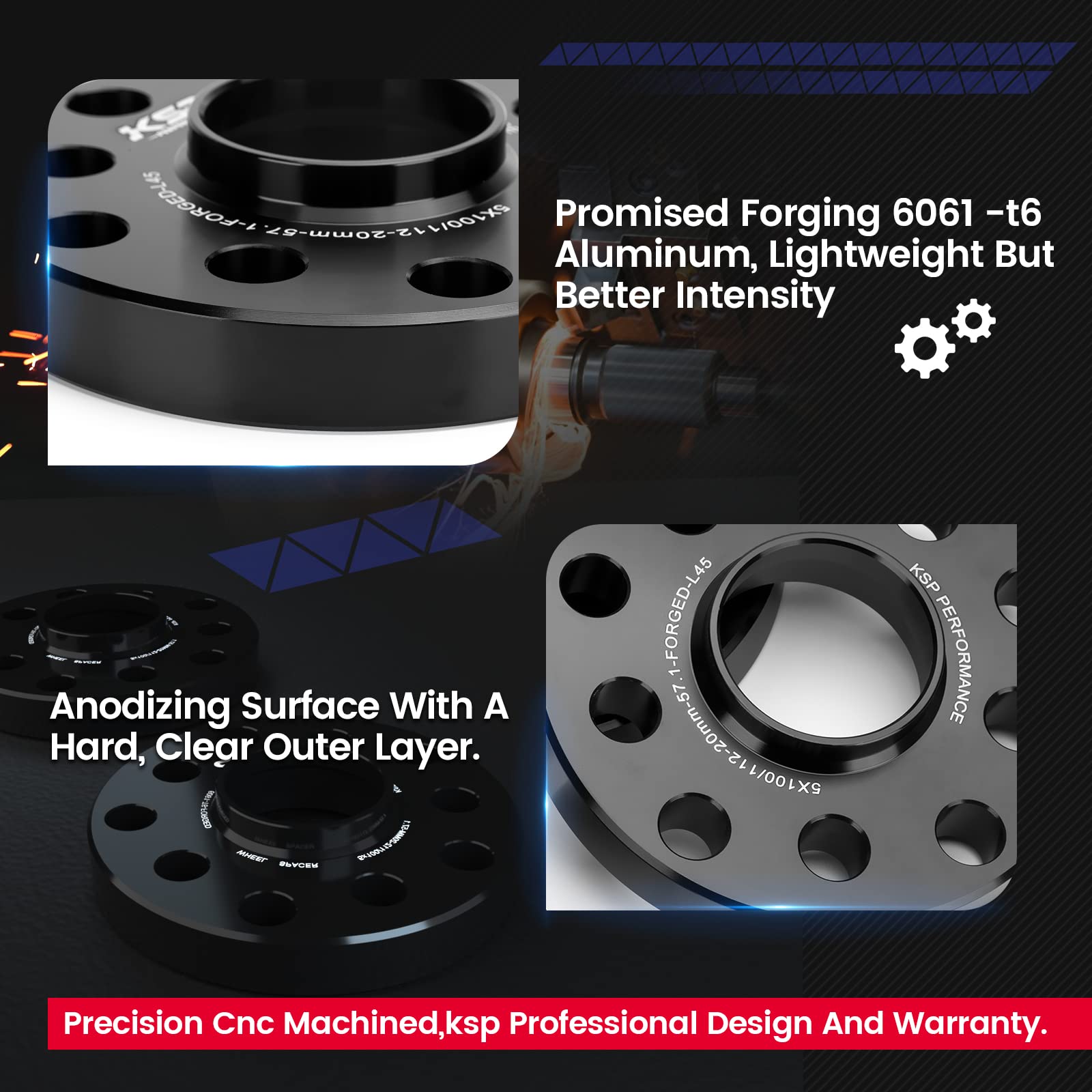 KSP thread holes and pockets detail enabling secure fastening and safe prying