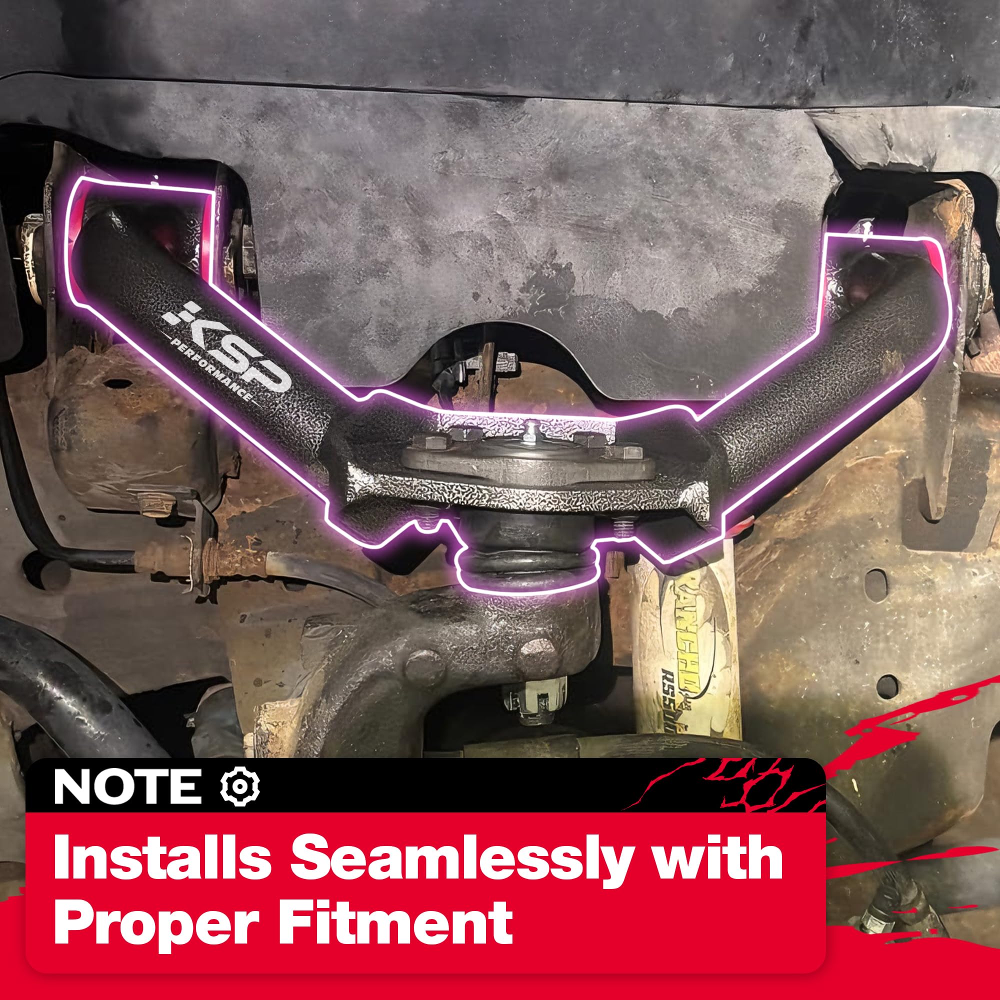 KSP PERFORMANCE label and fitment sticker showing model-specific assurance