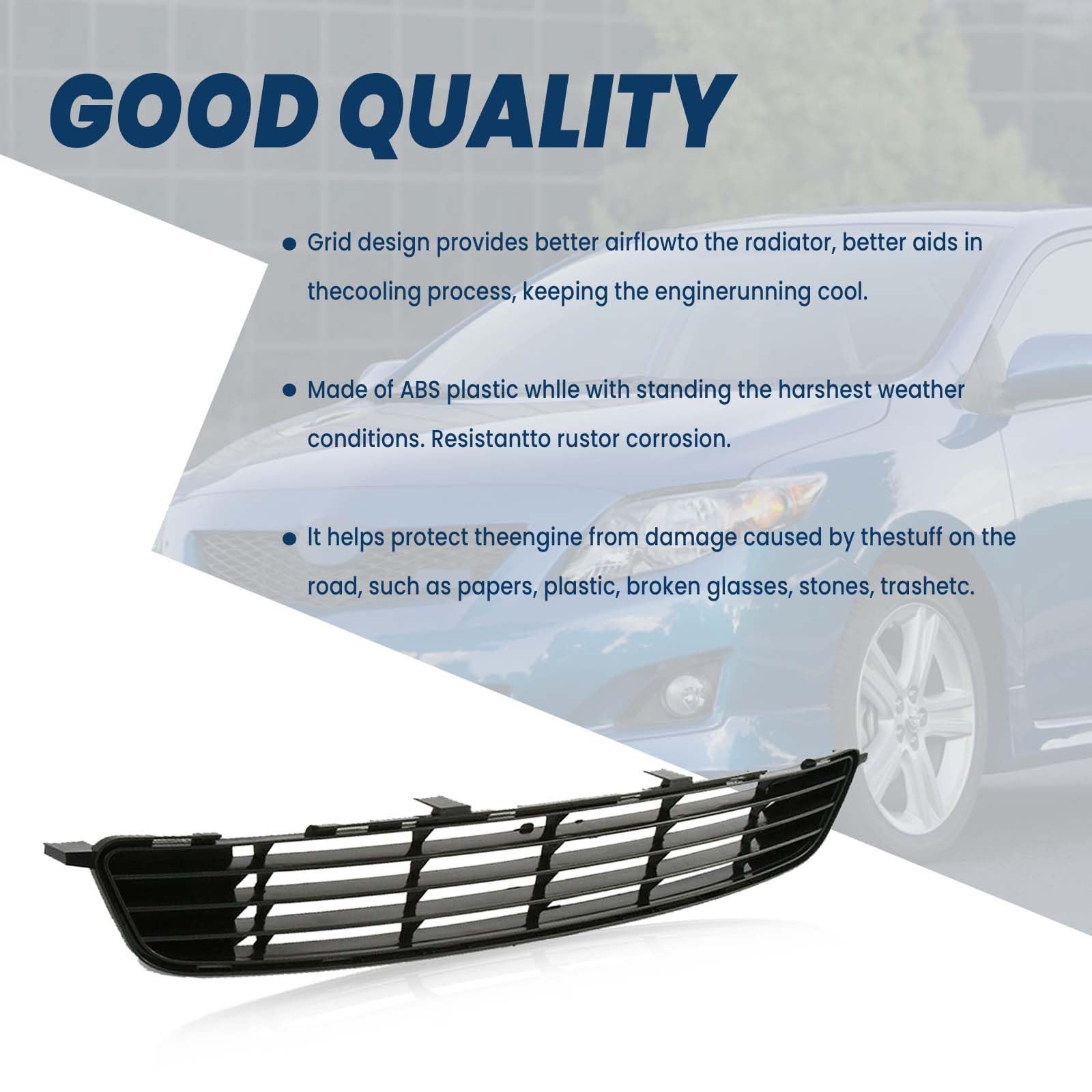 Kspeed grille closeup of mounting points for easy bolt-on installation benefit
