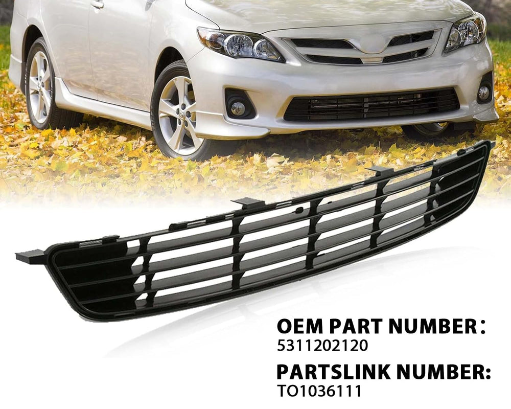 Kspeed grille on Corolla in road setting illustrating protection and styling benefit