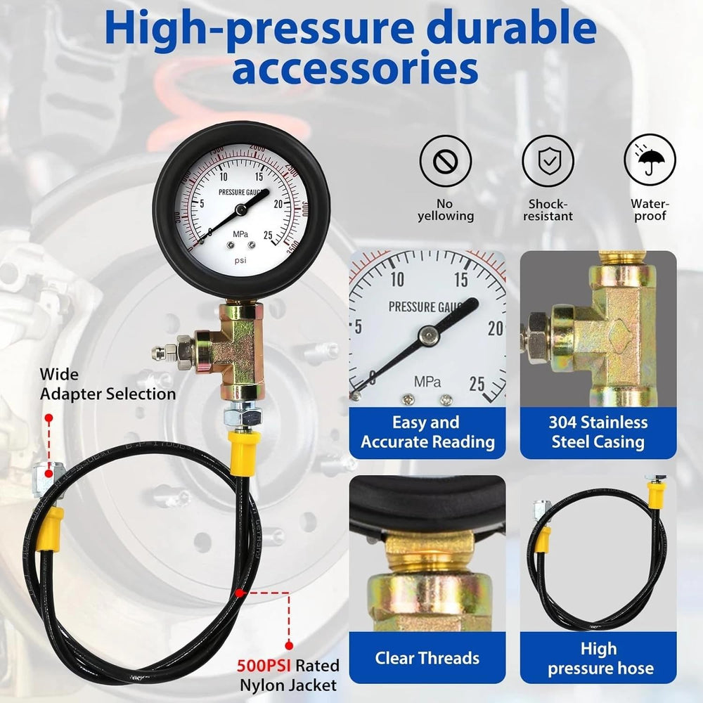 KTTOOL gauge manifold bleeder valve close-up for controlled pressure release