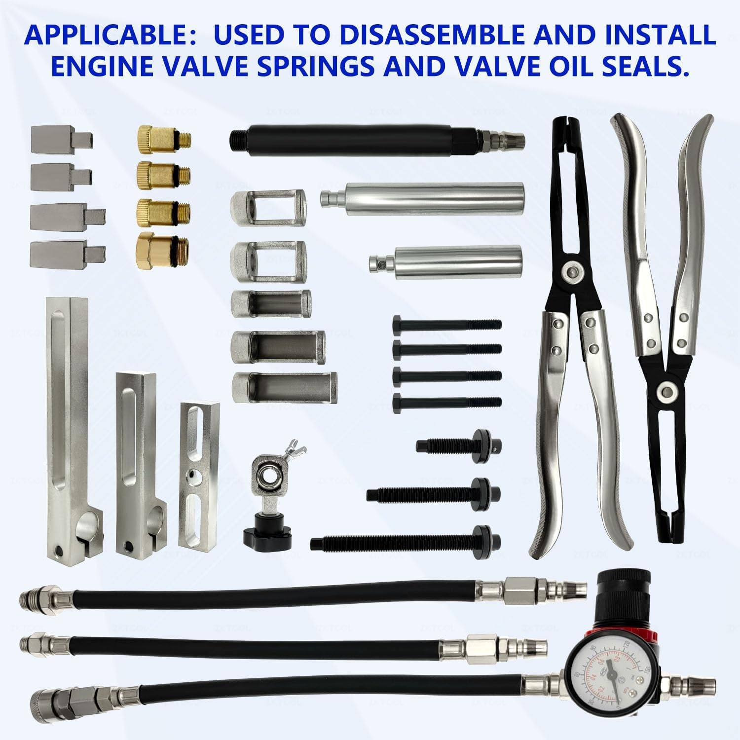 KTTOOL air connection and hose attached demonstrating secure pressurization advantage