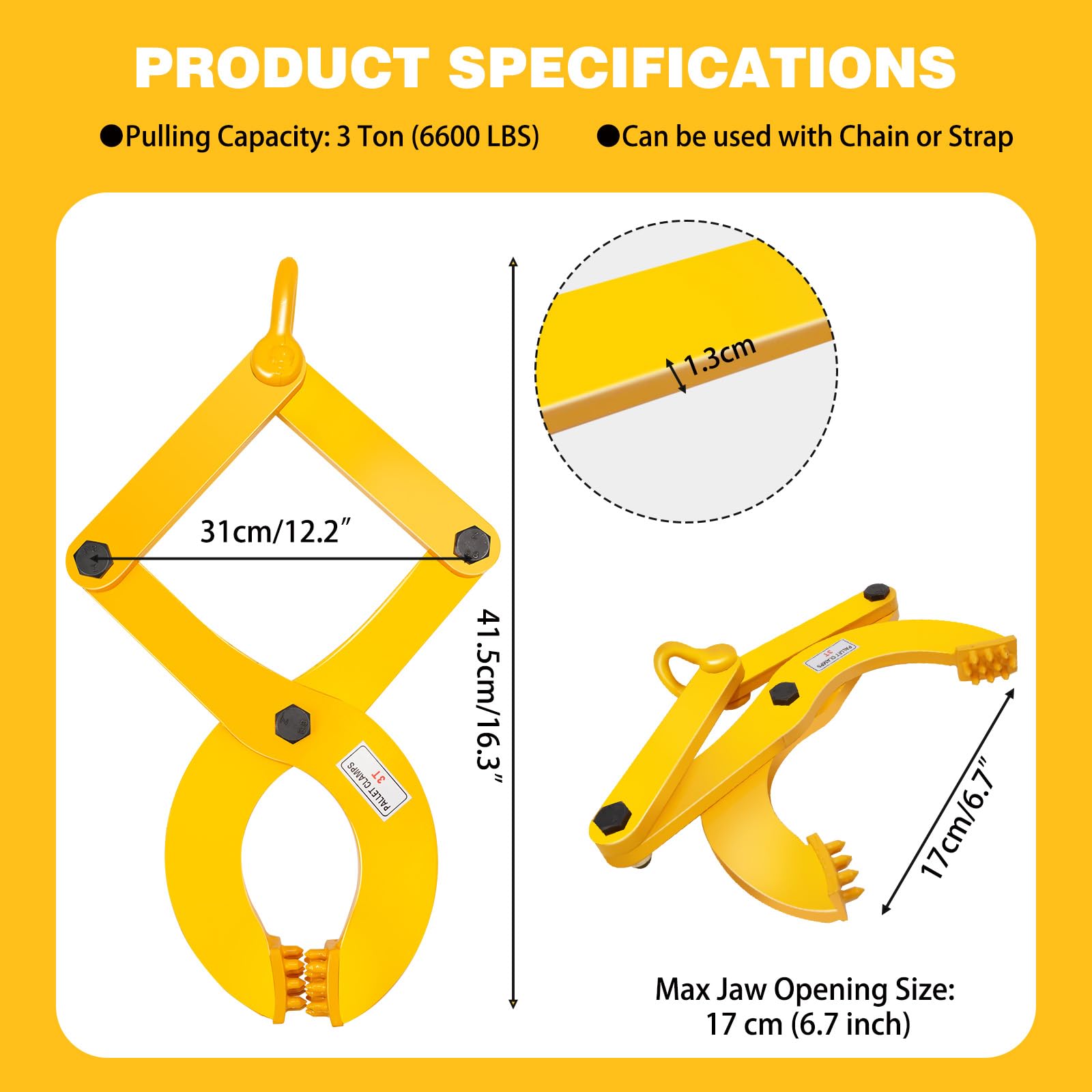 kuailebuy close-up of convex teeth gripping pallet for improved secure hold