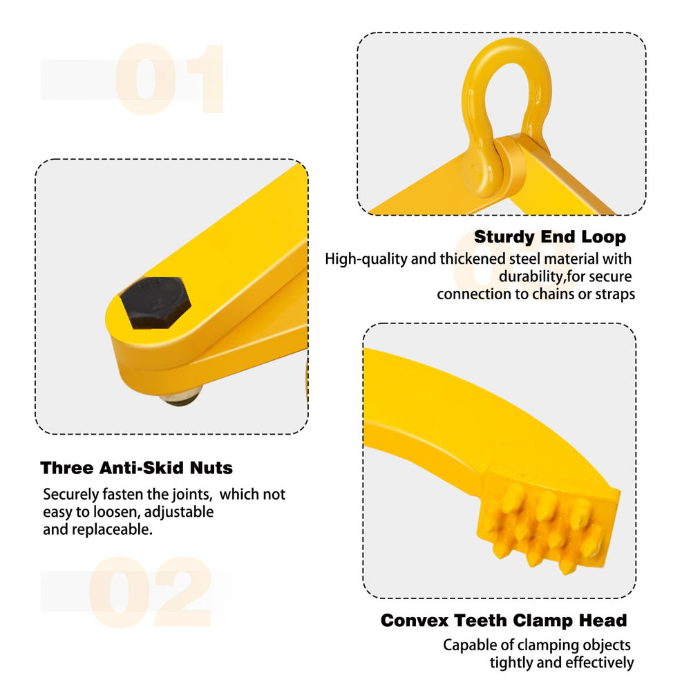 kuailebuy arched end loop and anti-skid nuts for secure chain attachment