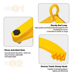 kuailebuy arched end loop and anti-skid nuts for secure chain attachment