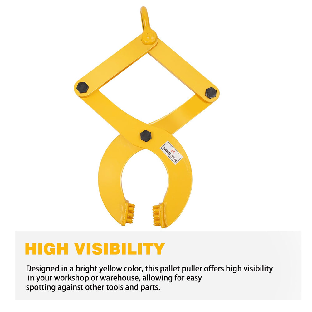 kuailebuy attached to forklift chain demonstrating safe pallet pulling in action
