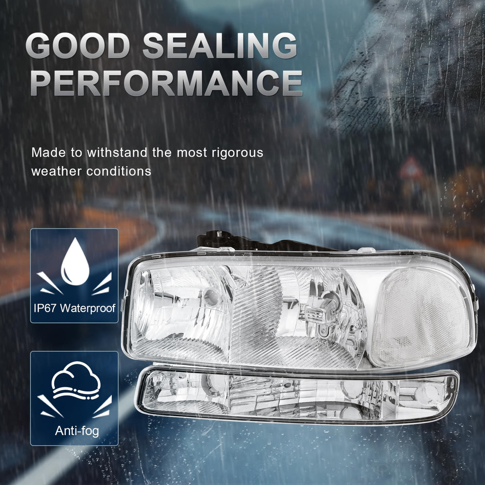 KUIPERAUTO chrome housing and clear lens close-up showing durability