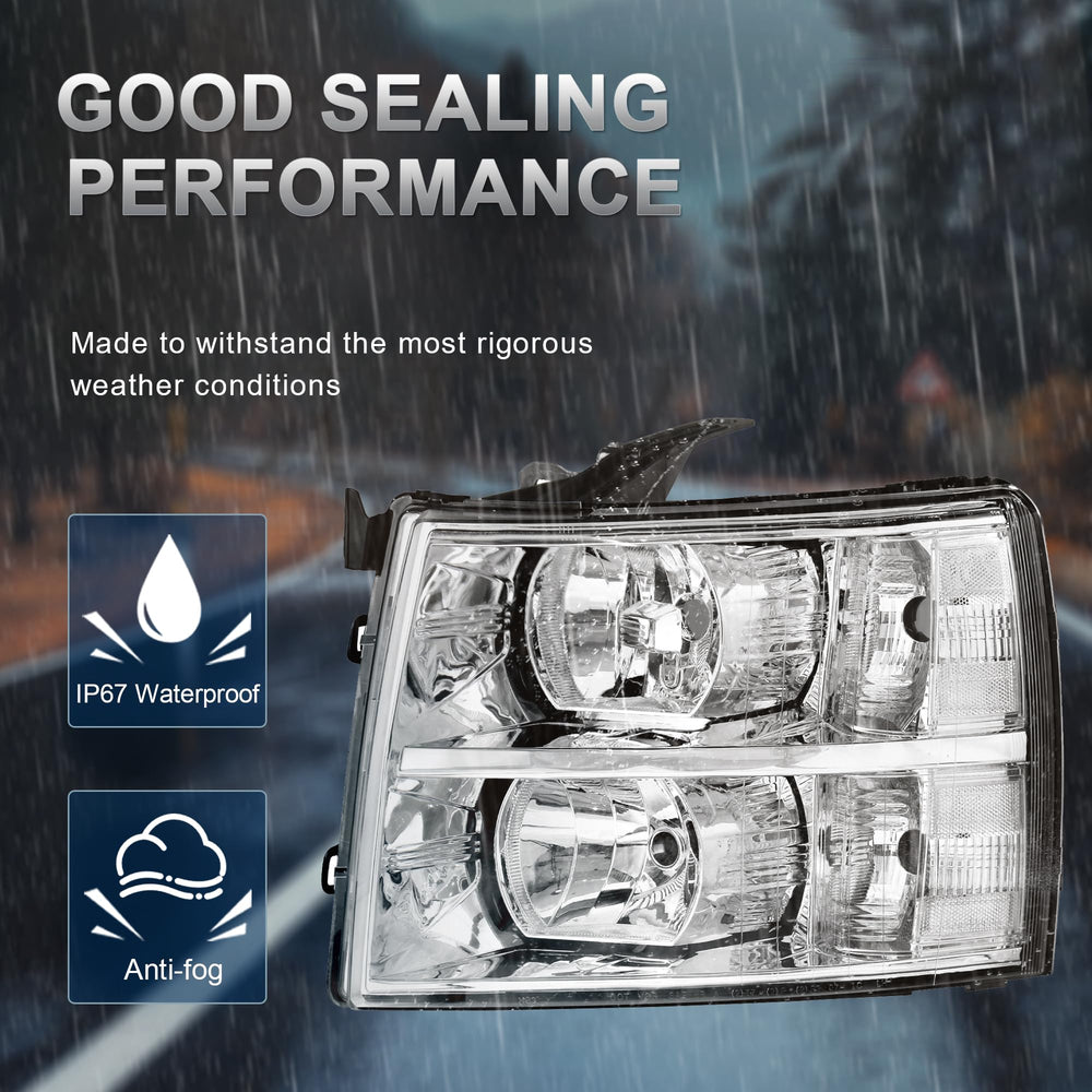 KUIPERAUTO installed on Silverado front illustrating OEM fit and enhanced brightness