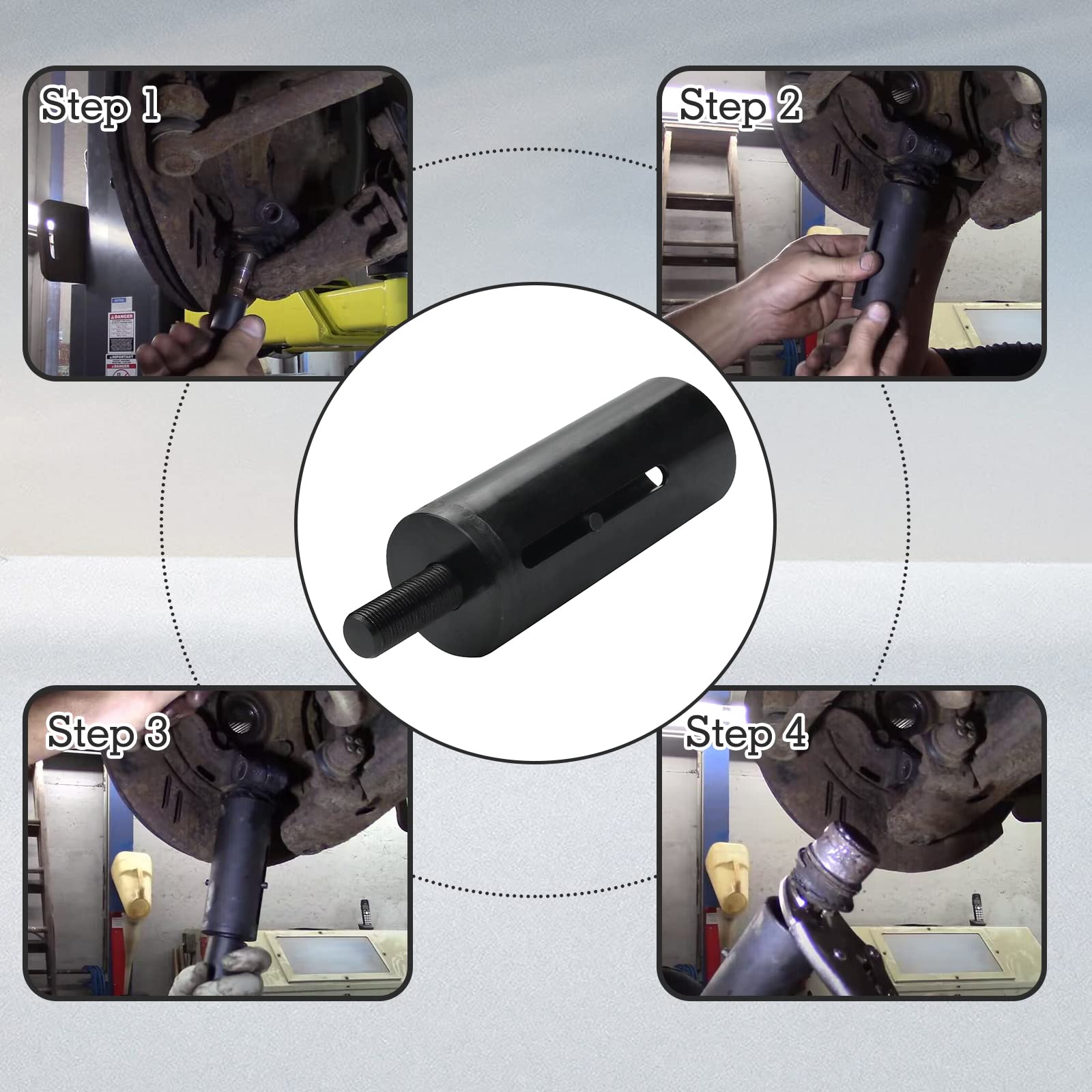 Kujunpao in use with an impact wrench speeding separation of stuck or corroded joints