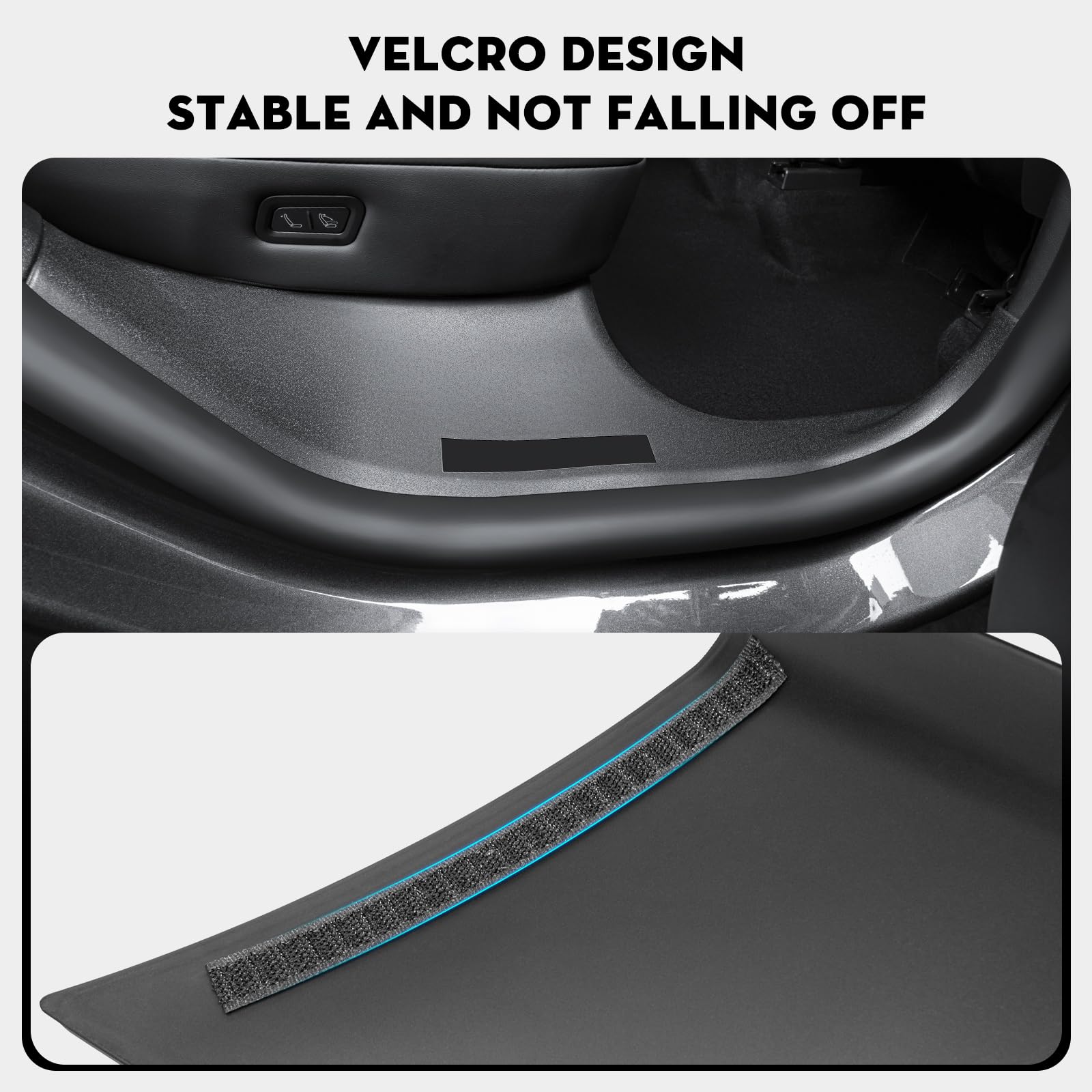 KUNIST B-pillar protector fitted, reduces chips and wear at door edge